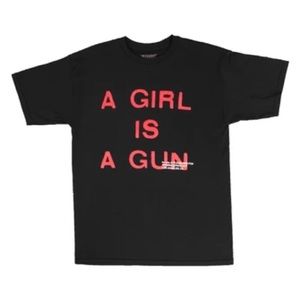 PLEASURES A Girl Is a Gun Tee Size M